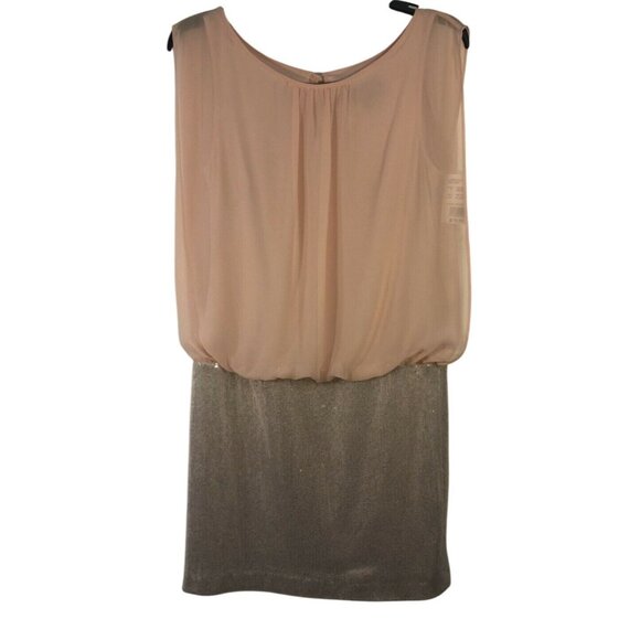 Hailey David’s Bridal Women’s Blush Colored Sleeveless Dress w/Sequins Size 4 - Picture 1 of 9